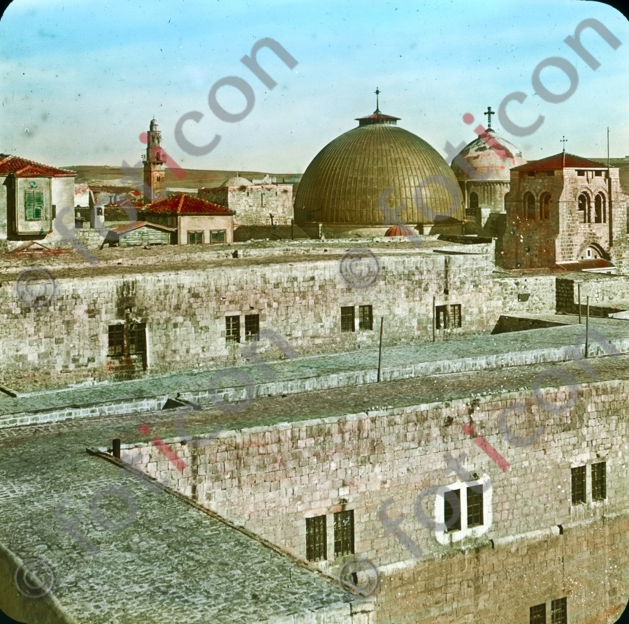 Dach der Grabeskirche | Roof of the Church of the Holy Sepulcher - Foto simon-139-026.jpg | foticon.de - Bilddatenbank für Motive aus Geschichte und Kultur